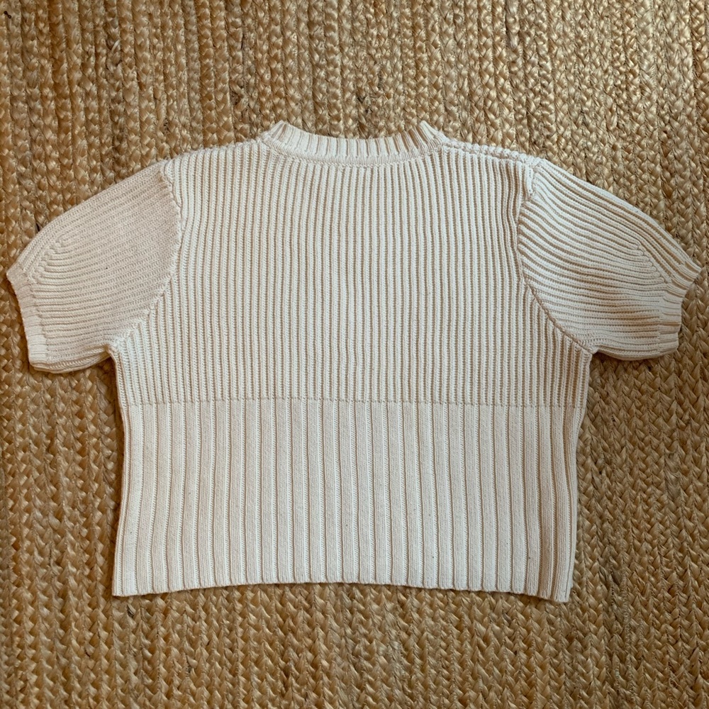 Toteme cropped short sleeve sweater